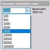 Dynamic acquisition rate