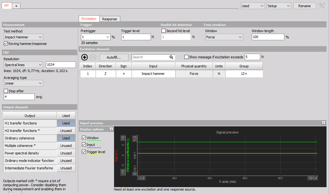 Modal Test > Machinery Diagnostics > Modules > Setup Dewesoft X Manual EN
