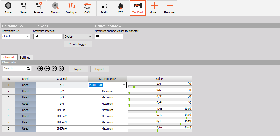 Testbed Combustion Engine Analysis Machinery Diagnostics Modules Setup Dewesoft X Manual En