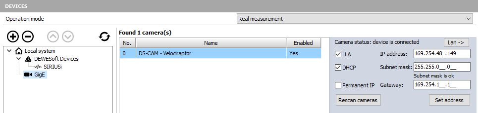 GigE_Device setup