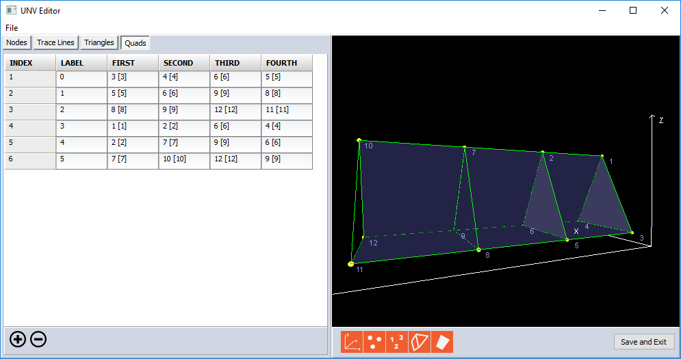 GeometryDisplay_UNV Editor_Surfaces